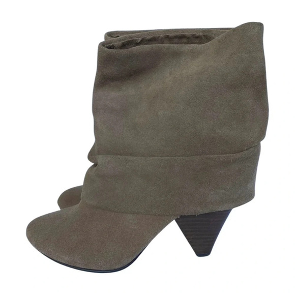 Steve Madden, Carlsen, Slouch Cuffed Suede Ankle Bootie, Brown, Tan - Picture 5 of 11